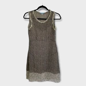 Johnny Was Sleeveless Dress With Slip Contrasting Hem And Trim Fits Like…